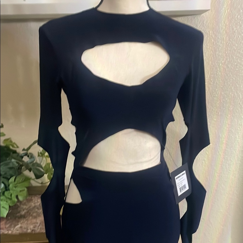 Norma Kamali Black Cutout Jumpsuit